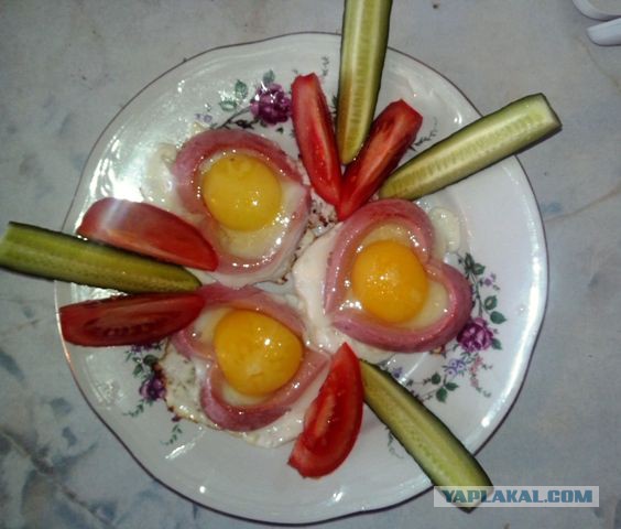 Супруга приготовила завтрак