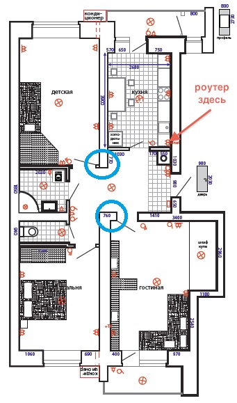 Домашняя сеть в большой квартире (WiFi)