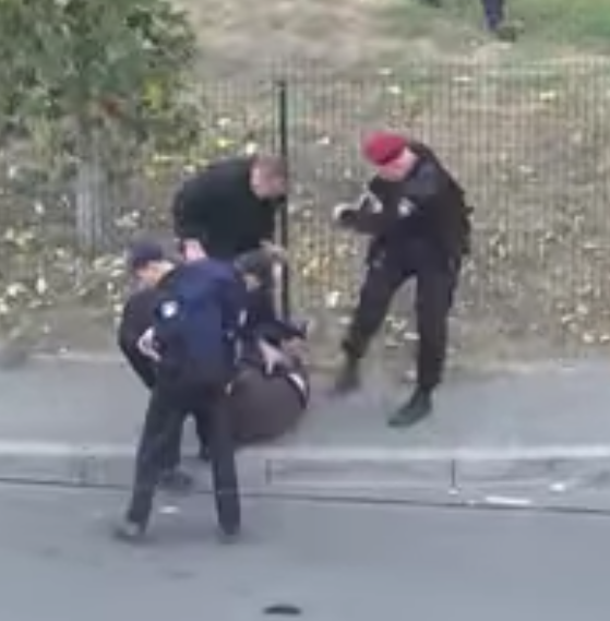 Неадекватный грузин в Киеве