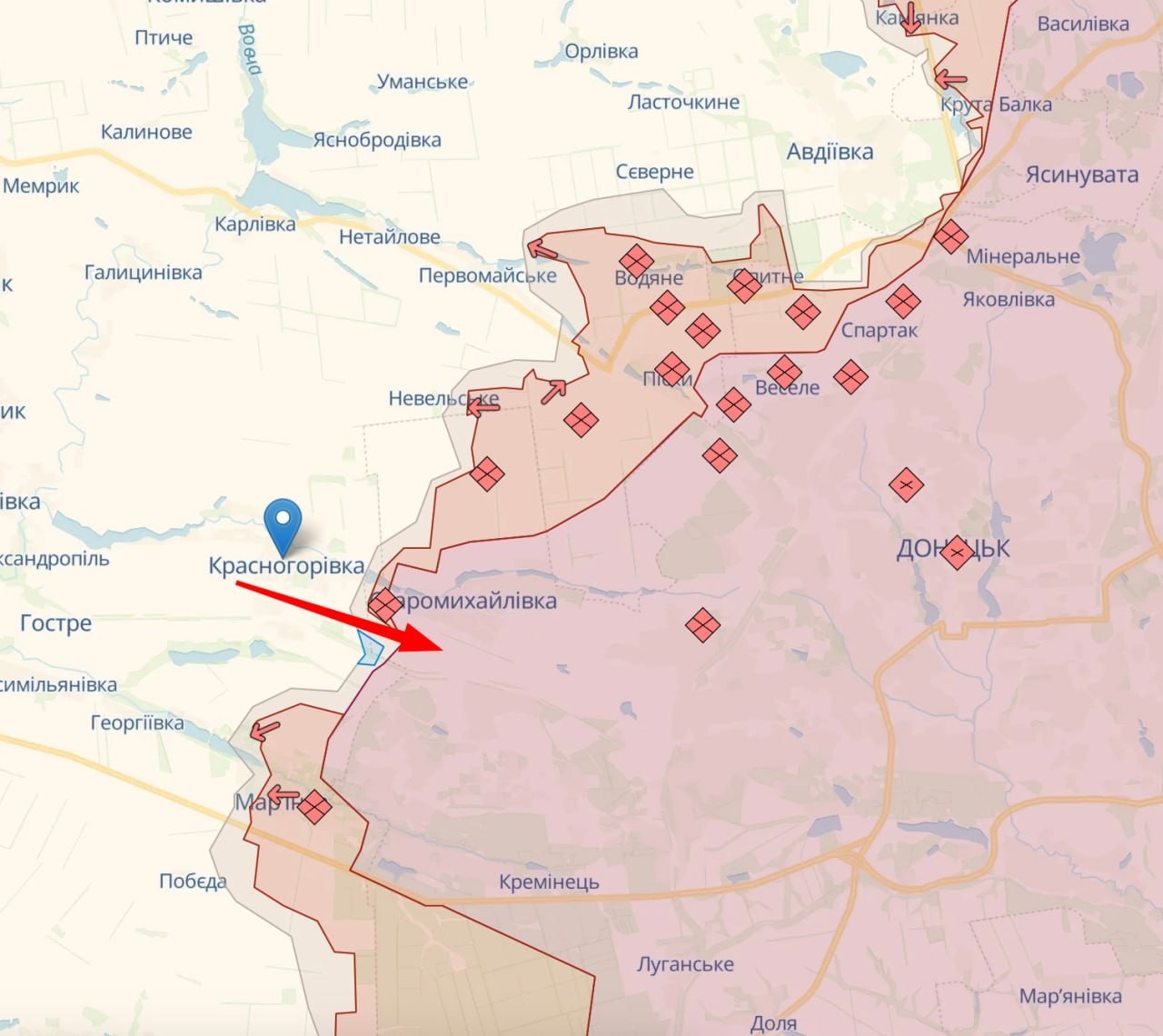 Донецк ростов карта