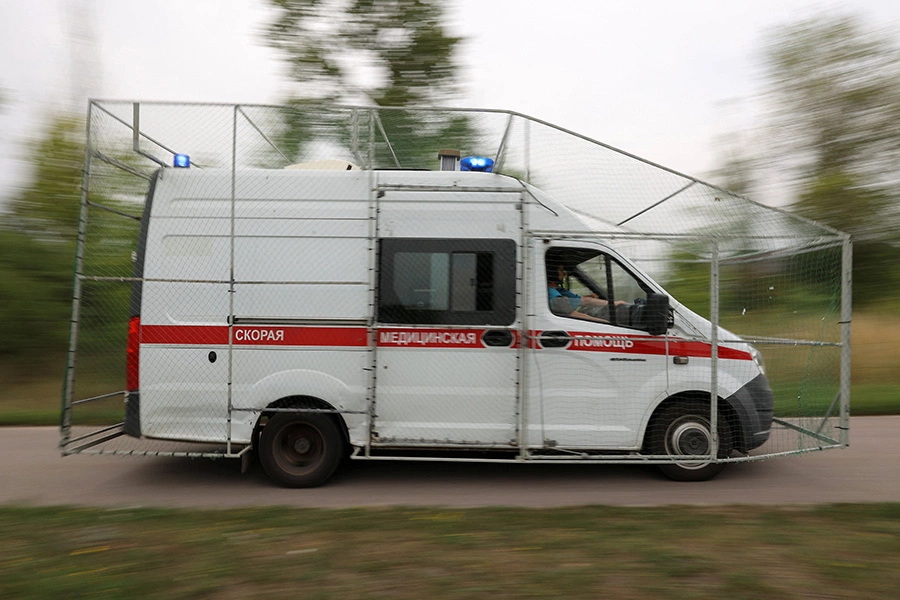 Скорые с сетками от БПЛА в Белгородской области