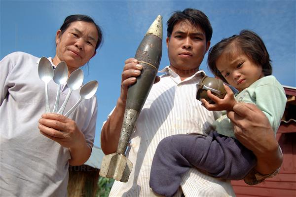 Американские боеприпасы в народном хозяйстве Лаоса