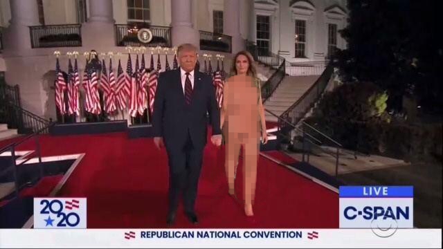 Мелания Трамп опрометчиво пришла на слёт республиканцев в платье-хромакее
