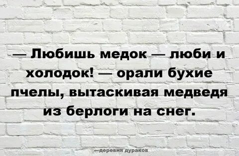 Не зря же говорят: "Любишь медок — люби и холодок"