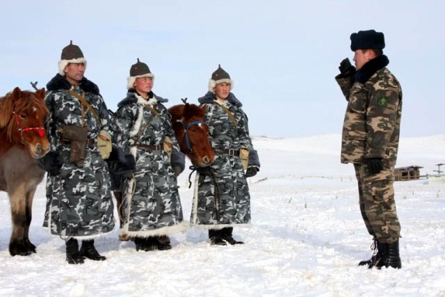 Монгольские пограничники