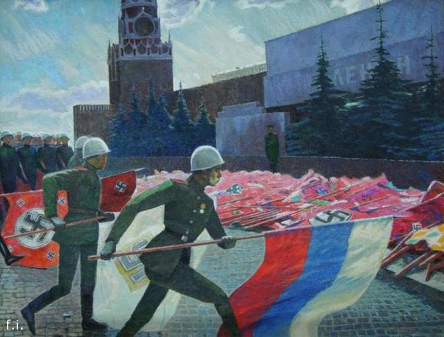 Знамена у стен Кремля бросали, как старые веники