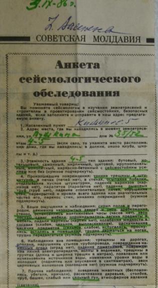Одесса Землетрясение