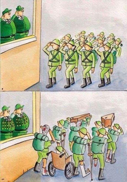 Ну кому нужна война? Никому конечно!