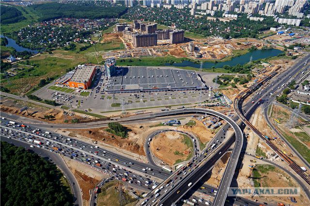 Фото развязок на МКАД с высоты птичьего полета