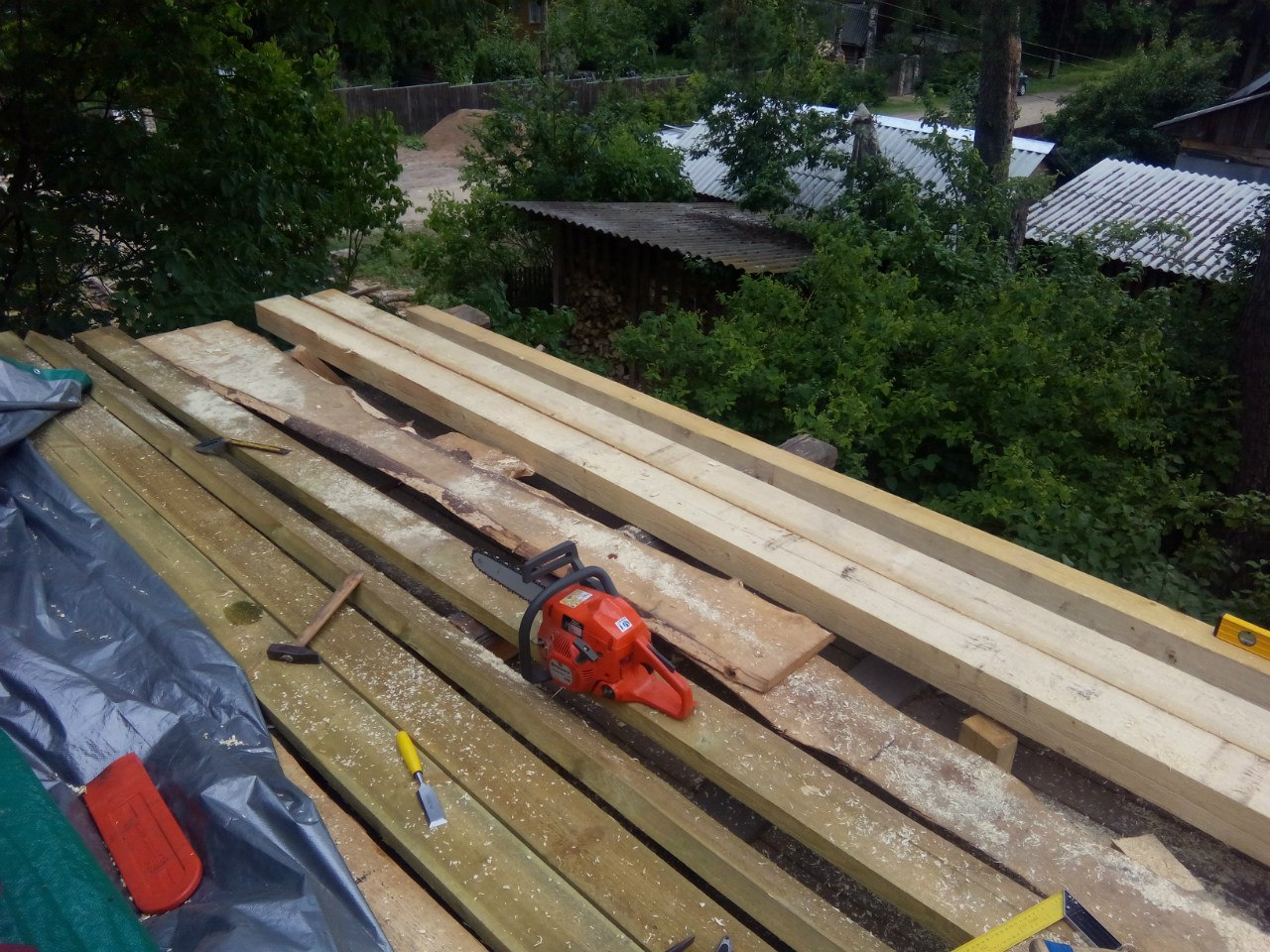 Замена мауэрлата без разбора крыши