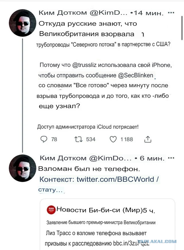СМИ узнали о сообщении Трасс Блинкену «все сделано» после ЧП на «Северных потоках»