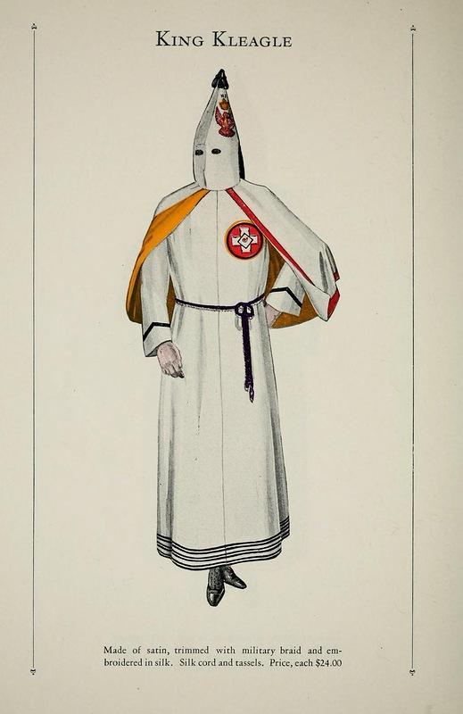 Старый добрый расизм: Каталог одежды Ку-Клукс-Клана, 1925г.