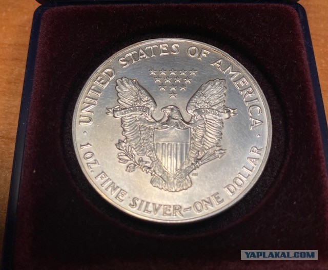1 Silver Eagle Dollar монета, 1987, унция.