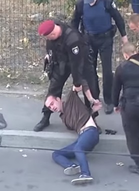 Неадекватный грузин в Киеве
