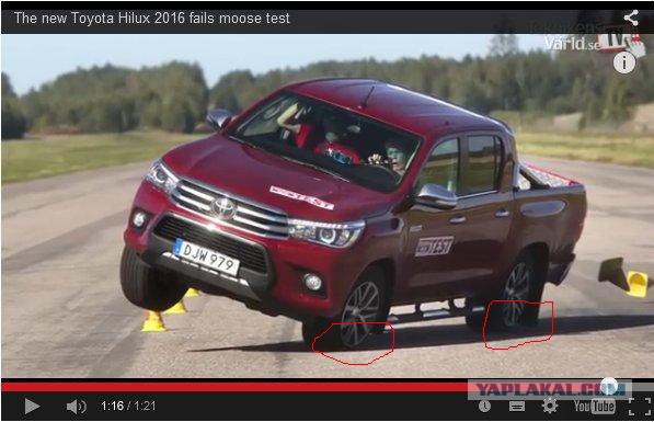 Toyota Hilux провалил «лосиный тест»