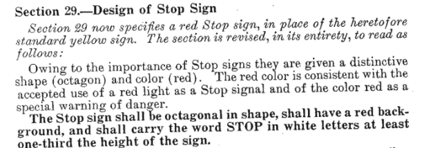 Почему знак STOP — красный восьмиугольник?