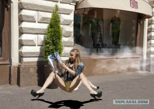 Фотожаба: Читает журнал на лету