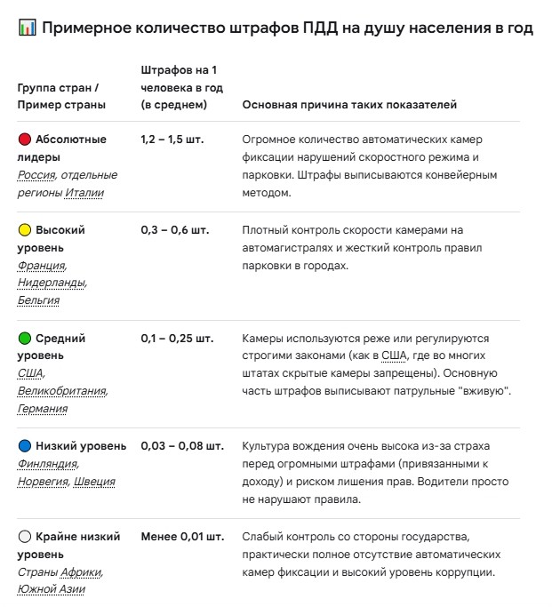 Штрафовать за превышение скорости на 5 км/ч предложили в России