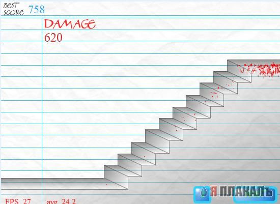 Stair Fall, падение с лестницы, * флэш игры / жесть
