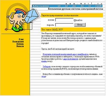 Как выглядели cамые первые российские сайты (1994-1997)