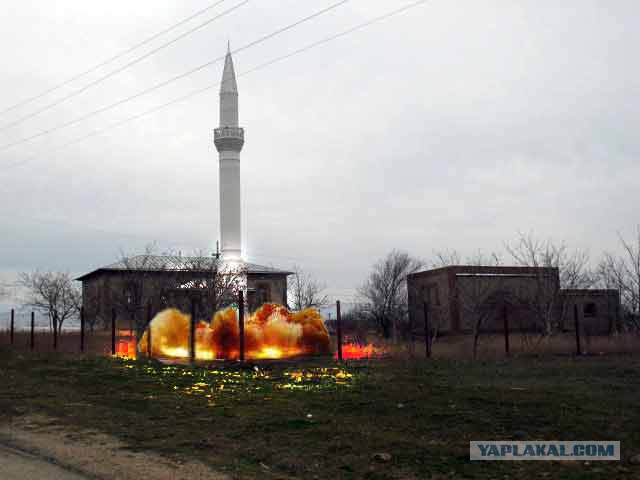 В Крыму сожгли несколько мечетей