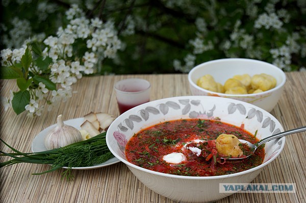 Борщ неправильный, С галушками))