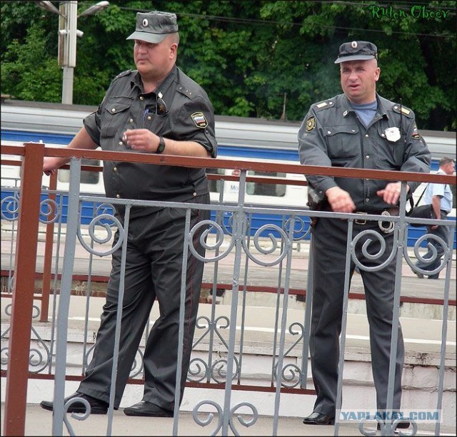 Пьяные сотрудники полиции  ...