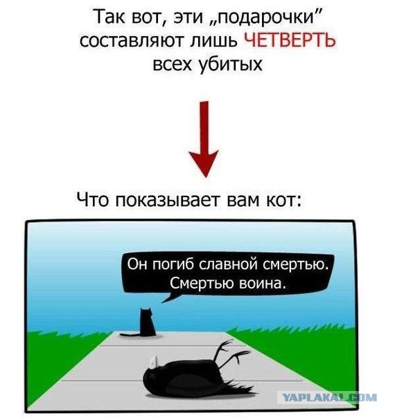 Жадный котенок и свеженькая мышь