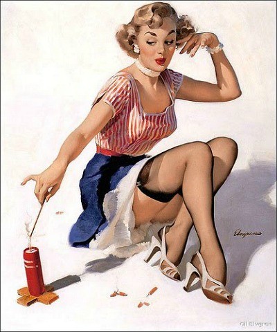 PIN-UP искусство Old school