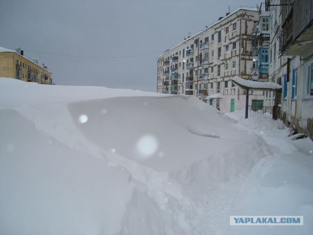 Снегопад в Норильске