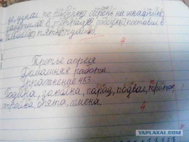 Ребенок пришел сегодня из школы