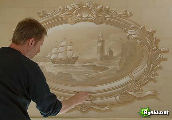 Рисунки на асфальте, строениях и т.п.