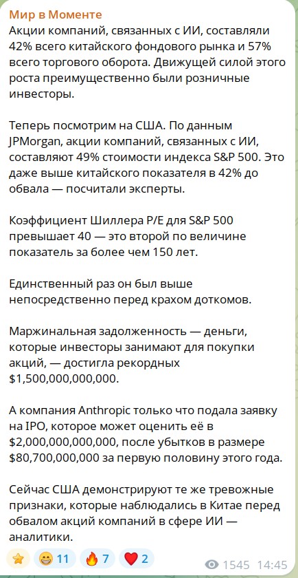 ИИ-бум в Китае обернулся потерями на $480 млрд.