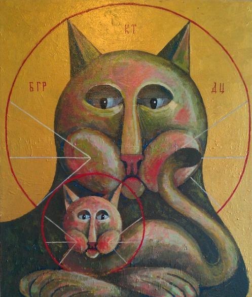 Забавные рисованные кошки