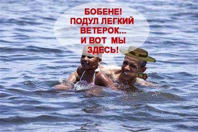 Фотожаба: Купание Обамы (в миниатюре)