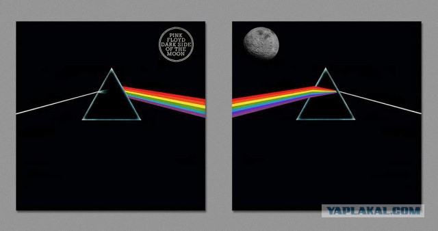 Обложки знаменитых музыкальных альбомов: вид сзади