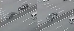 Видео с места аварии на Кутузовском BMW с номерами АМР