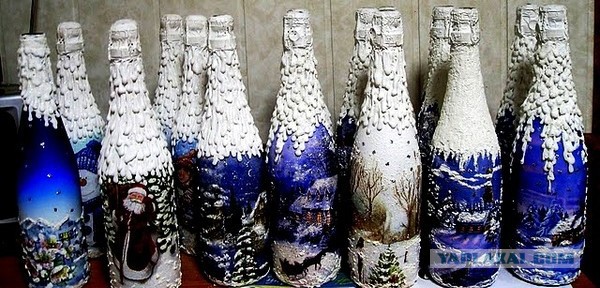Декорирование бутылки Декорирование бутылки