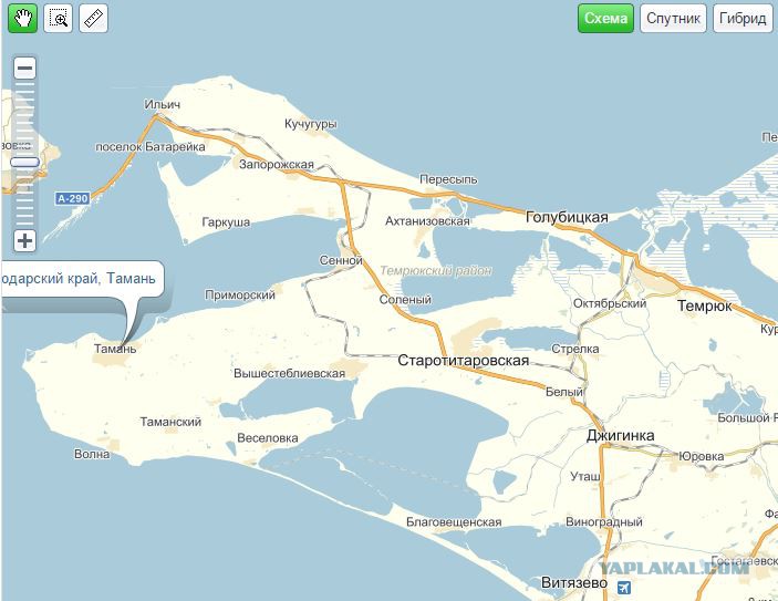 Карта тамани с улицами и номерами домов