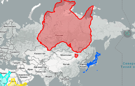 Накладываем карту Средиземного моря на карту Австралии