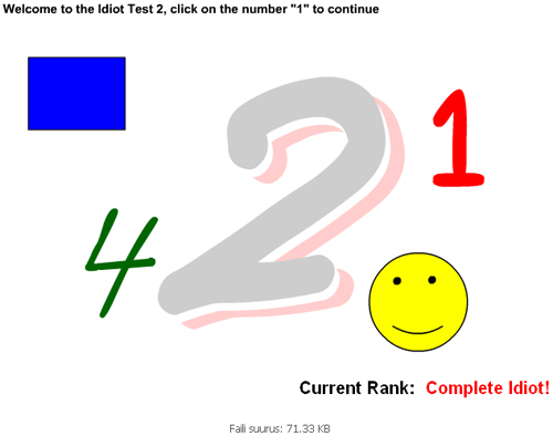 The Idiot Test, 3 части