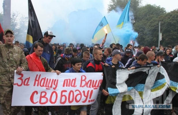 Вот так встречают белорусских националистов