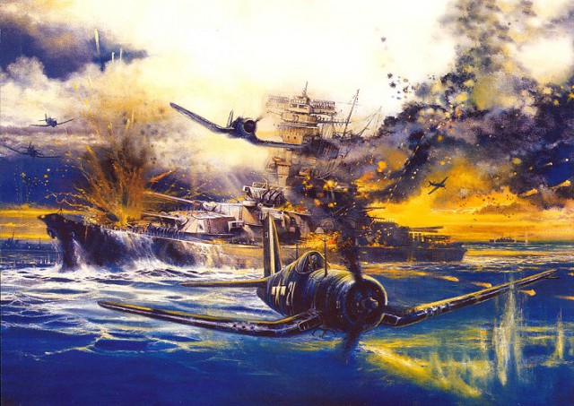 Гибель самого большого японского авианосца