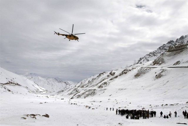 Снежные лавины в Афганистане