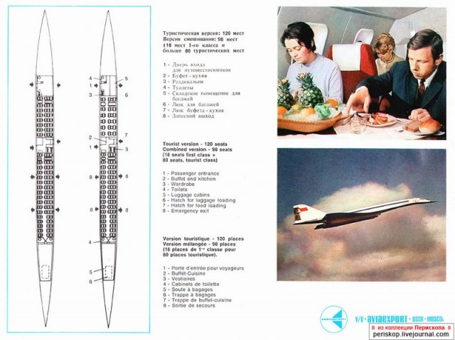 Лайнер Ту-144: брошюра Авиаэкспорта 1973 г.