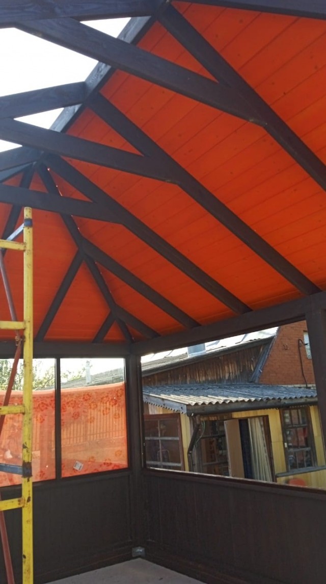 Навес для авто из бруса своими руками