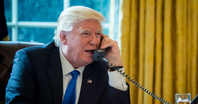 Начался телефонный разговор Путина и Трампа