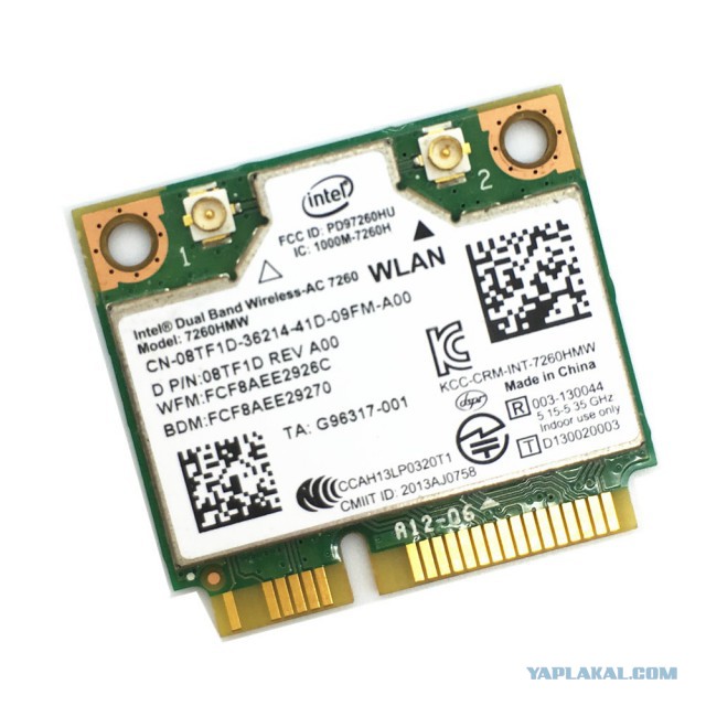 Intel 7260hmw Wifi 802.11ac 2.4/5ghz miniPCIe