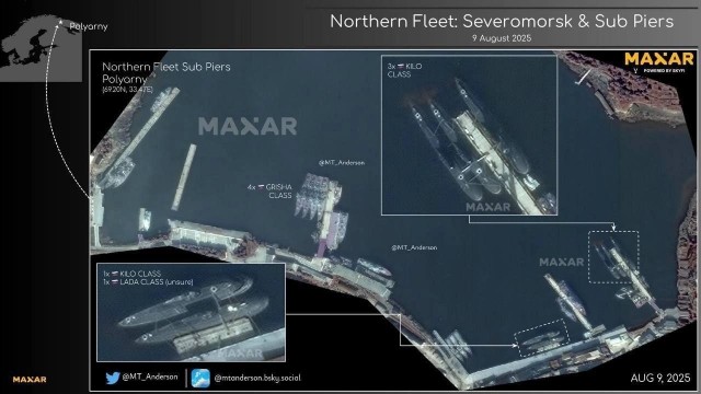 Свежие спутниковые снимки Северного флота ВМФ РФ