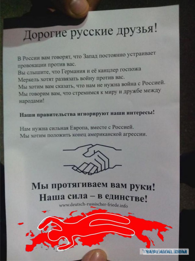 Листовки на матче в Вене